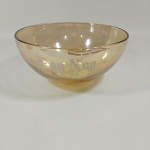 Jeannette Glass Vintage Luster Marigold Iridescent Egg Nog Punch Bowl